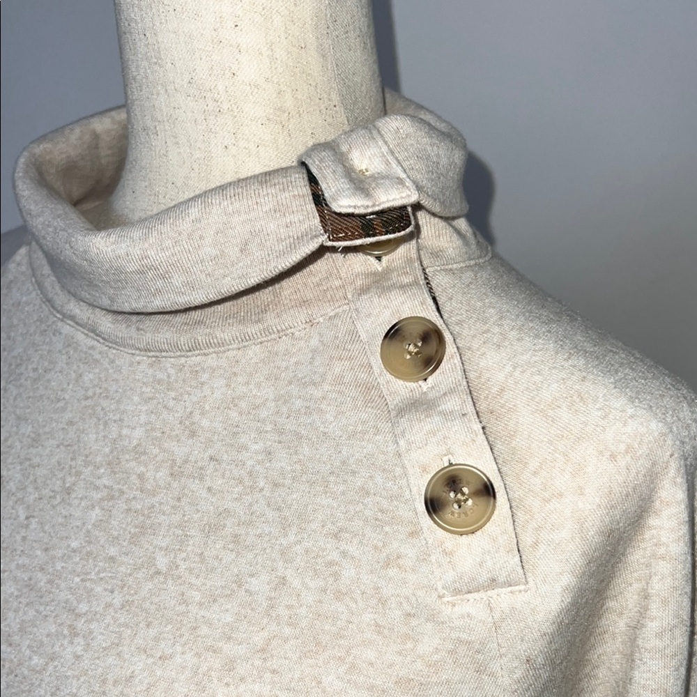 J. Crew Cream Cowl Neck Sweater with Relaxed Fit - Picture 13 of 14